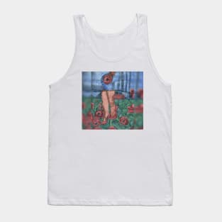 Young Woman among Poppies Tank Top